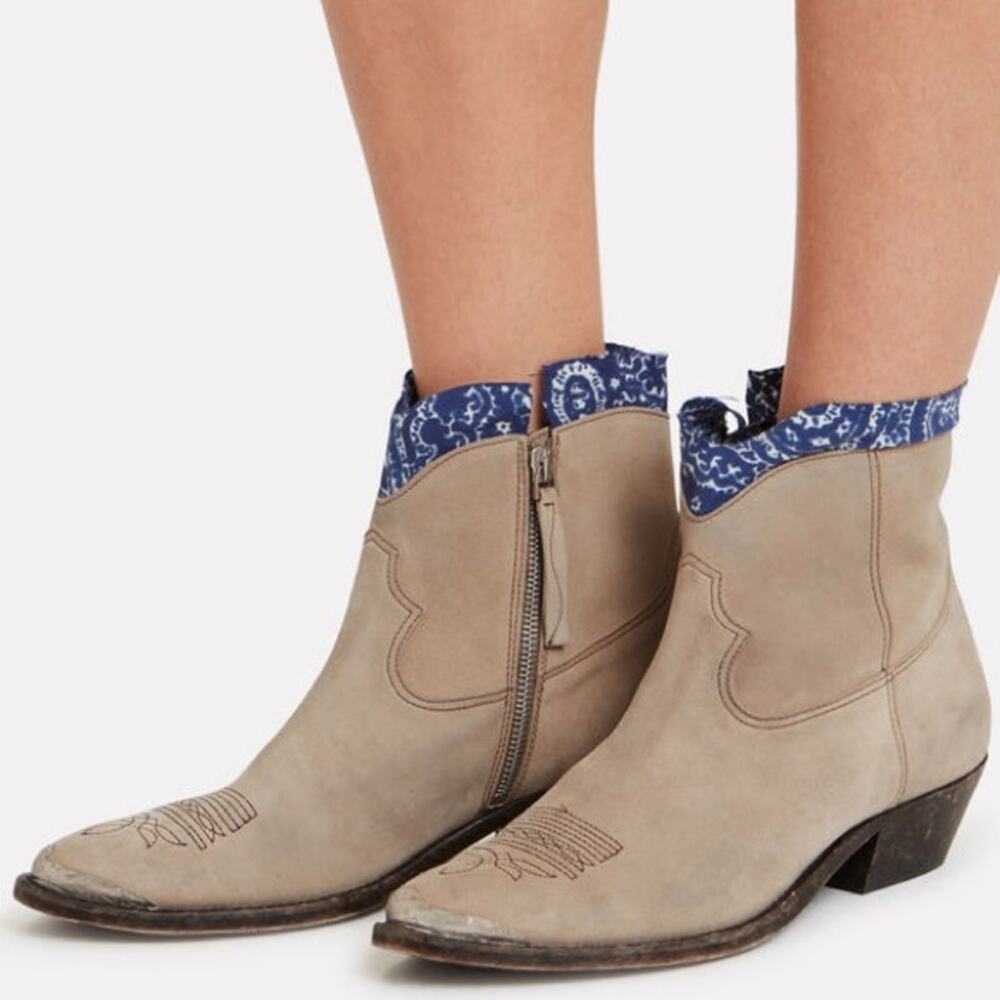 Golden Goose Young Leather Western Boots